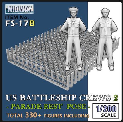 1:200 US Battleship Crew - 2 : Parade Rest (over 330 figures)