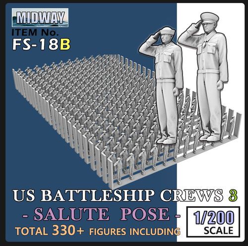 1:200 US Battleship Crew - 3 : Salute (over 330 figures)