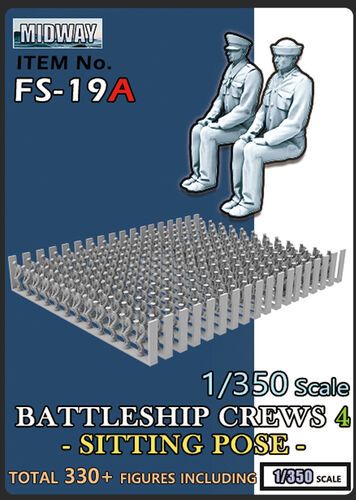 1:350 US Battleship Crew - 4 : Sit (over 330 figures)