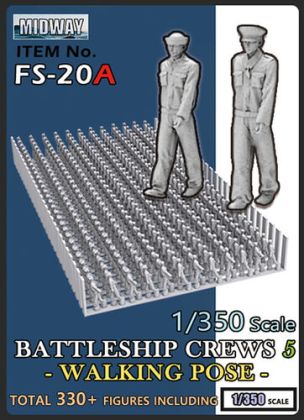 1:350 US Battleship Crew - 5 : Walking (over 330 figures)