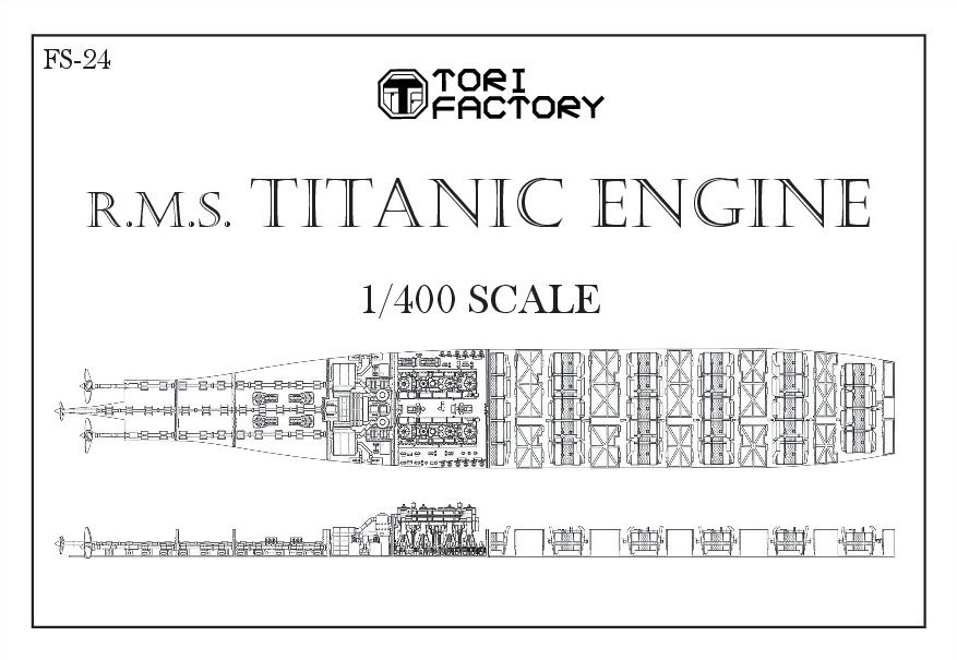 1:400 Titanic Engine Set for Academy kit