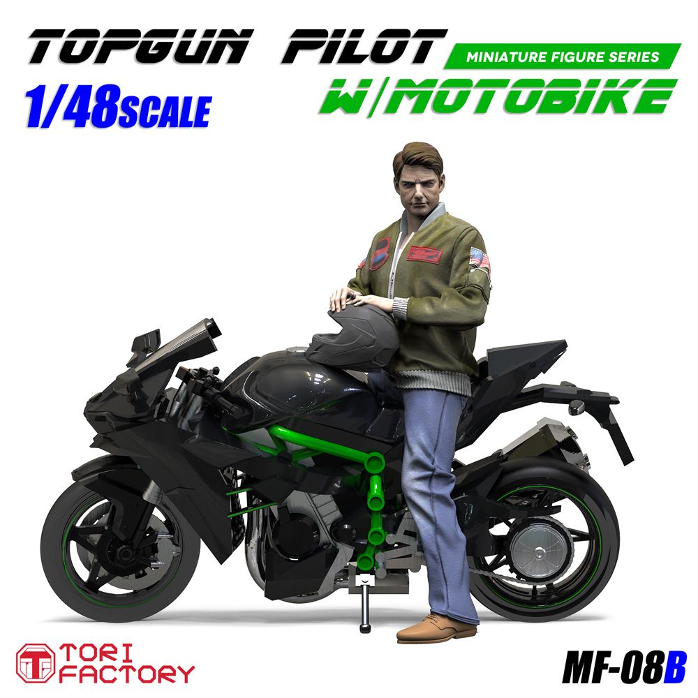 1:48 Top Gun Pilot with Motorbike