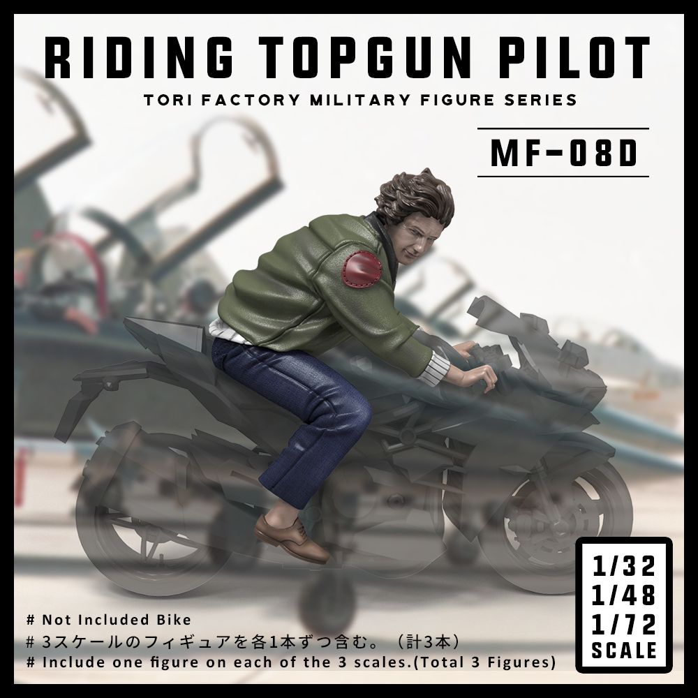 1:32/48/72 Riding Top Gun Pilot (3 Figures / 3 Scales)
