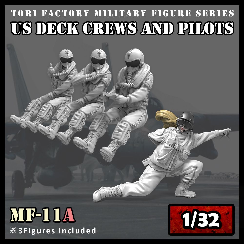 1:32 US Navy Modern Deck Crews and Pilots (4 Figures)