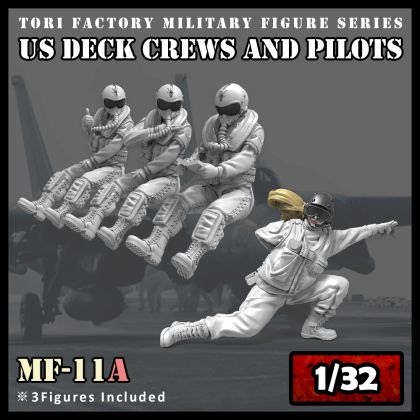 1:32 US Navy Modern Deck Crews and Pilots (4 Figures)