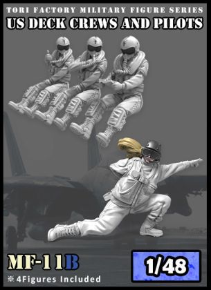 1:48 US Navy Modern Deck Crews and Pilots (4 Figures)