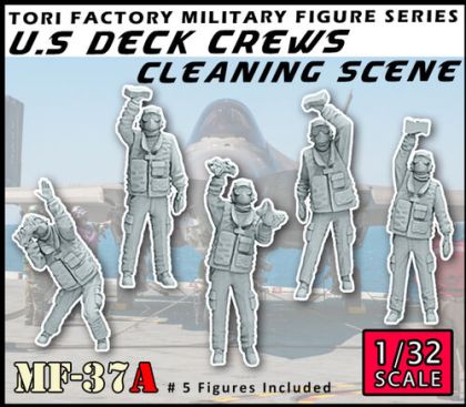 1:32 US Navy Modern Deck Crews Cleaning Scene (5 Figures)