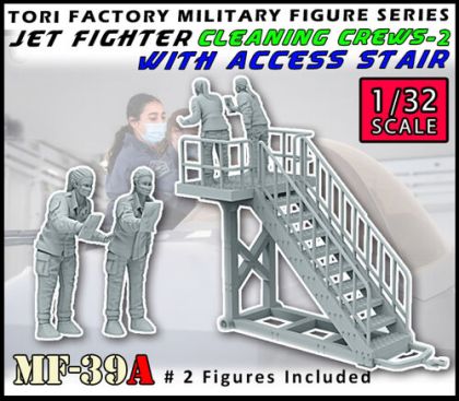 1:32 Jet Fighter Cleaning Crews 2 with Access Stair
