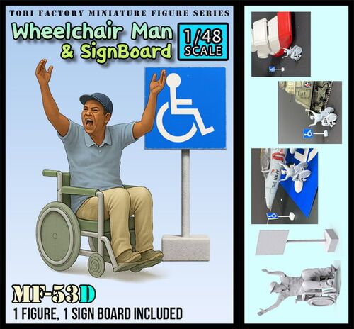 1:48 Wheelchair Man & Sign Board