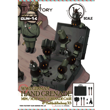 1:12 Hand Granade / Case and Hafthohlladung 3