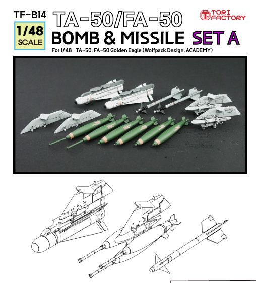 1:48 TA-50 / FA-50 Bomb Set A (for Academy and Wolfpack Kits)