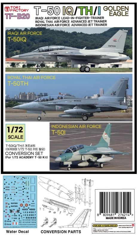 1:72 T-50 IQ / T-50 TH and T-50 I - Conversion Kit (for Academy Kits)