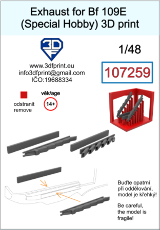 1:72 Exhaust for Bf 109E (Special Hobby)