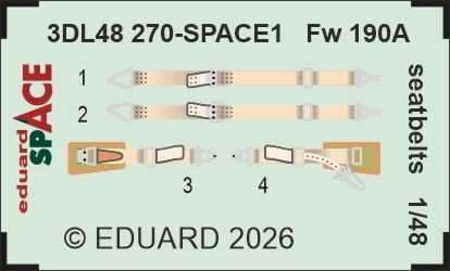 1:48 Fw-190 A - Space Set Seatbelts