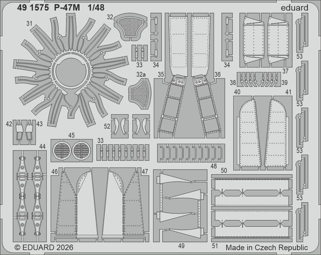 1:48 P-47M Thunderbolt - PE Set for Miniart