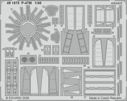 1:48 P-47M Thunderbolt - PE Set for Miniart