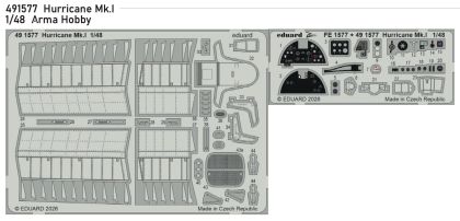 1:48 Hawker Hurricane Mk.I - PE Set for Arma Hobby