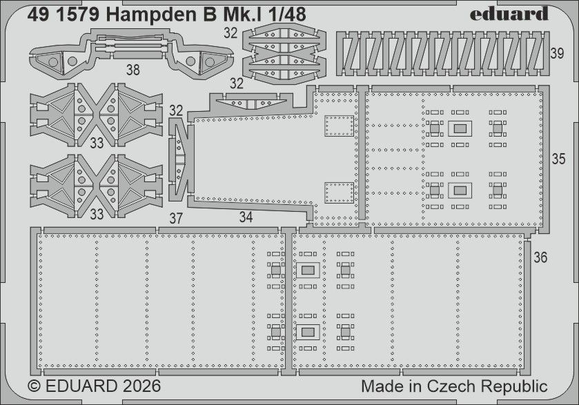 1:48 Handley Page Hampden B Mk.I - PE Set for ICM