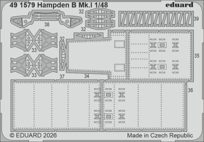 1:48 Handley Page Hampden B Mk.I - PE Set for ICM