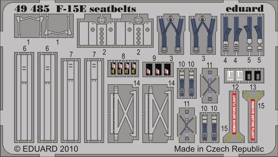 1:48 F-15E seatbelts for Academy
