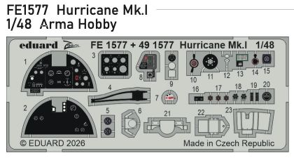 1:48 Hawker Hurricane Mk.I - Zoom Set for Arma Hobby