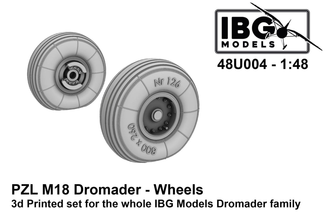 1:48 PZL M18 Dromader – Wheels – 3d Printed