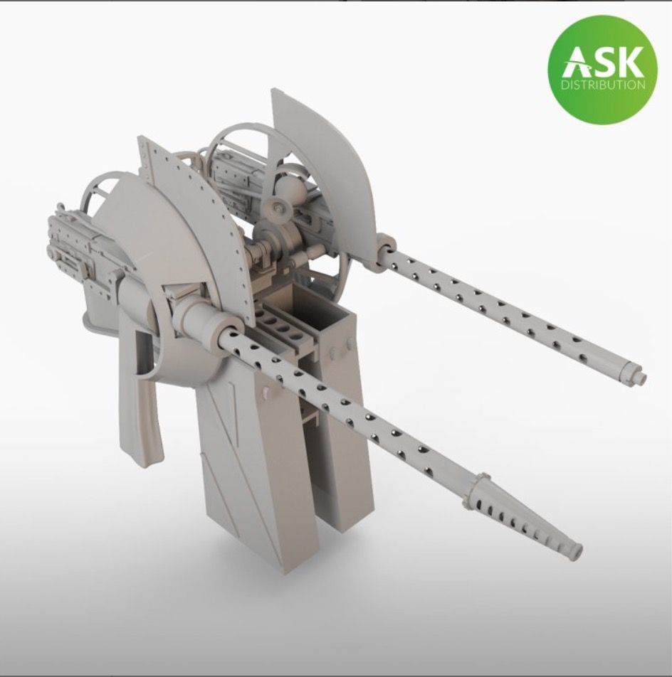 1:48 B-25 Mitchell Top Dorsal turret - gun set for HK Model