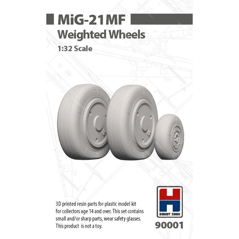 1:32 MiG-21 MF Weighted Wheels