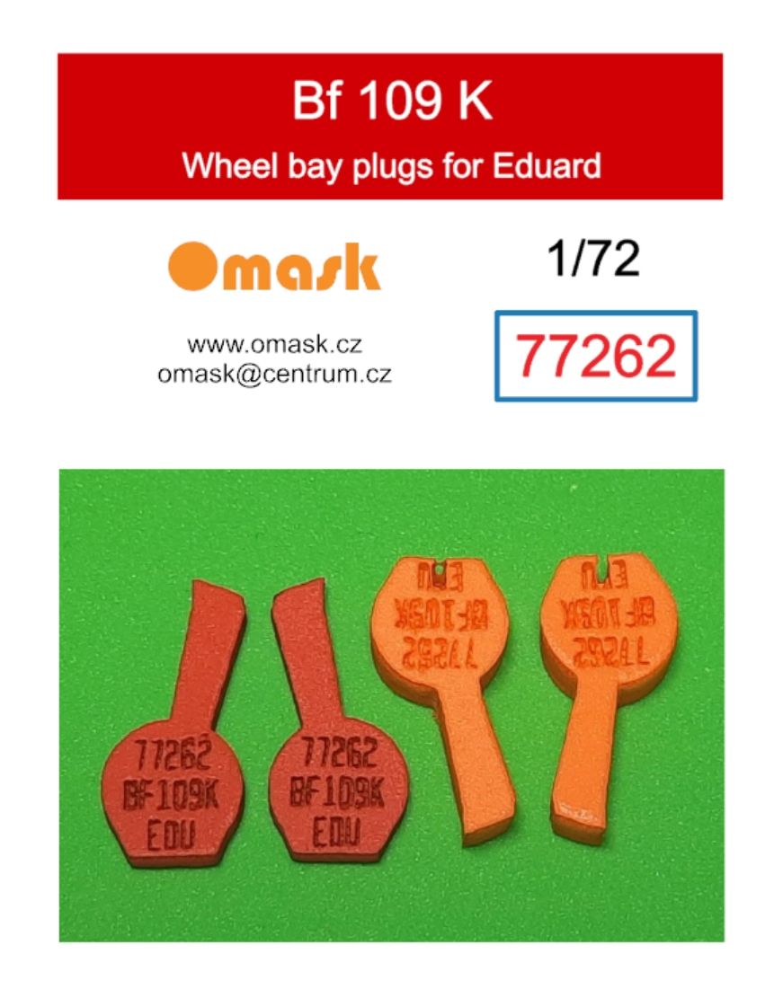 1:72 Bf 109 K wheel bay plugs (for Eduard)