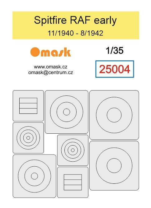 1:35 Spitfire RAF early masks for insignias