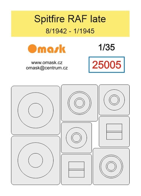 1:35 Spitfire RAF late masks for insignias