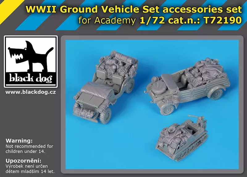 1:72 WWII Ground Vehicle Set accessories set