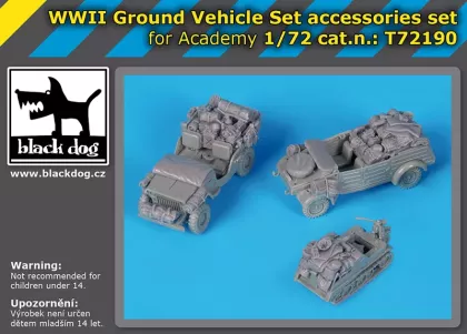1:72 WWII Ground Vehicle Set accessories set