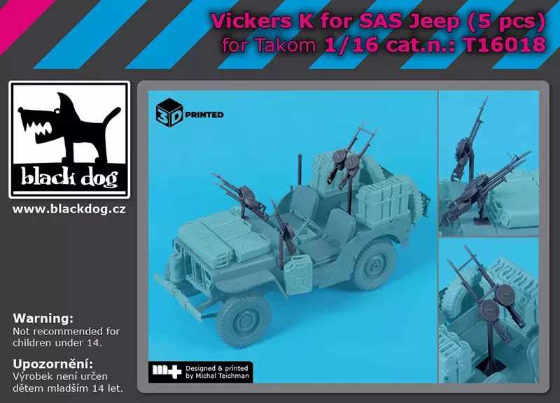 1:16 Vickers K for SAS Jeep (5 pcs)