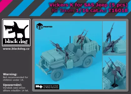 1:16 Vickers K for SAS Jeep (5 pcs)