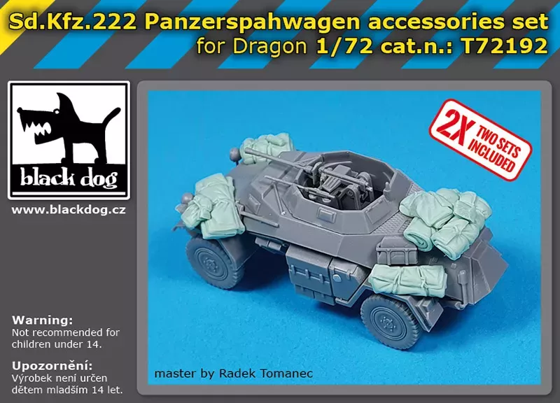 1:72 Sd.Kfz 222 Panzerrspahwagen accessories set