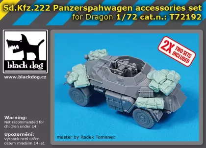 1:72 Sd.Kfz 222 Panzerrspahwagen accessories set