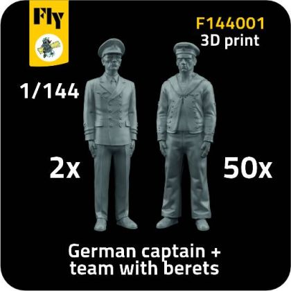 1:144 2x captain + 50x sailor with berets