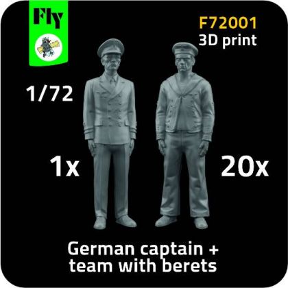 1:72 1x captain + 20x sailors with berets