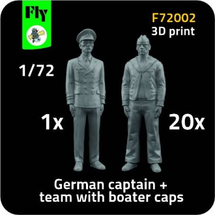 1:72 1x captain + 20x sailors with boater caps