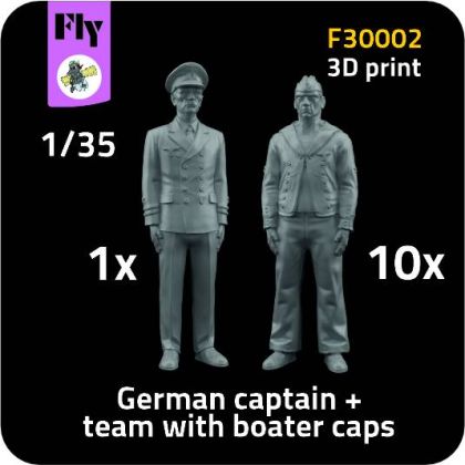 1:35 1x captain + 10x sailors with boater caps