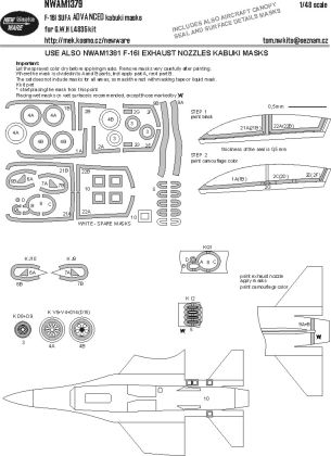 1:48 F-16I Sufa - ADVANCED Kabuki Masks (for GWH Kits)
