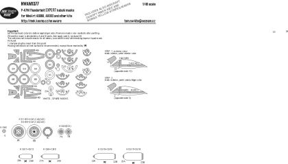 1:48 P-47 M Thunderbolt - EXPERT Kabuki Masks (for MiniArt Kits)