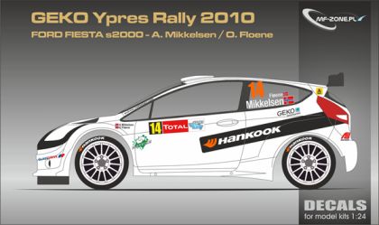 1:24 Ford Fiesta s2000 - GEKO Ypres Rally 2010 Decal for Belkits BEL-002