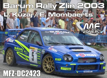 1:24 Subaru Impreza WRC L. Kuzaj / E. Mombaerts- Barum Rally Zlin 2003 Decal for Tamiya