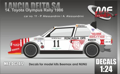 1:24 Lancia Delta S4 Decals for model kits Beemax and NUNU