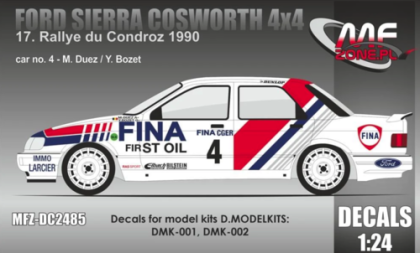1:24 Ford Sierra Cosworth 4x4 M. Duez 17th Rallye du Condroz 90 Decal for D.Model