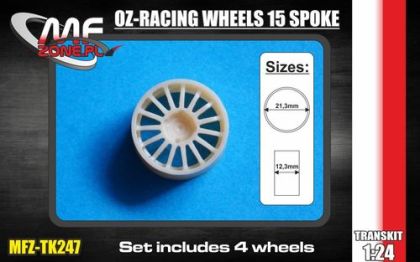 1:24 OZ-Racing wheels 15 spoke 4 screw