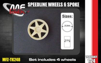 1:24 Speedline wheels 6 spoke 4 screw