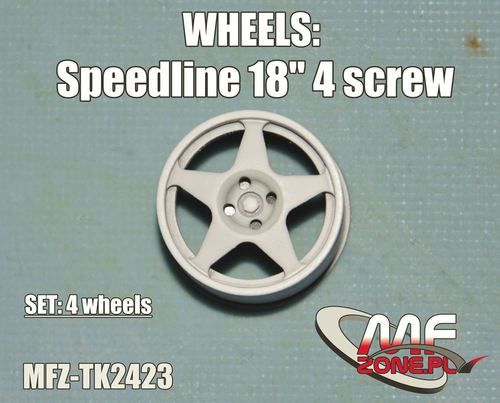 1:24 18'' Speedline Wheels 5 Spoke 4 Screw